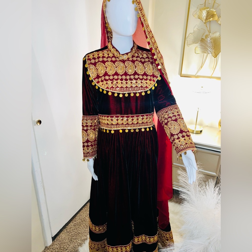 A beautiful afghani traditional dress
